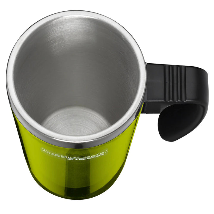 Thermos Stainless Steel With Plastic Cover Drinking Mug 400 ml (Lime Green)