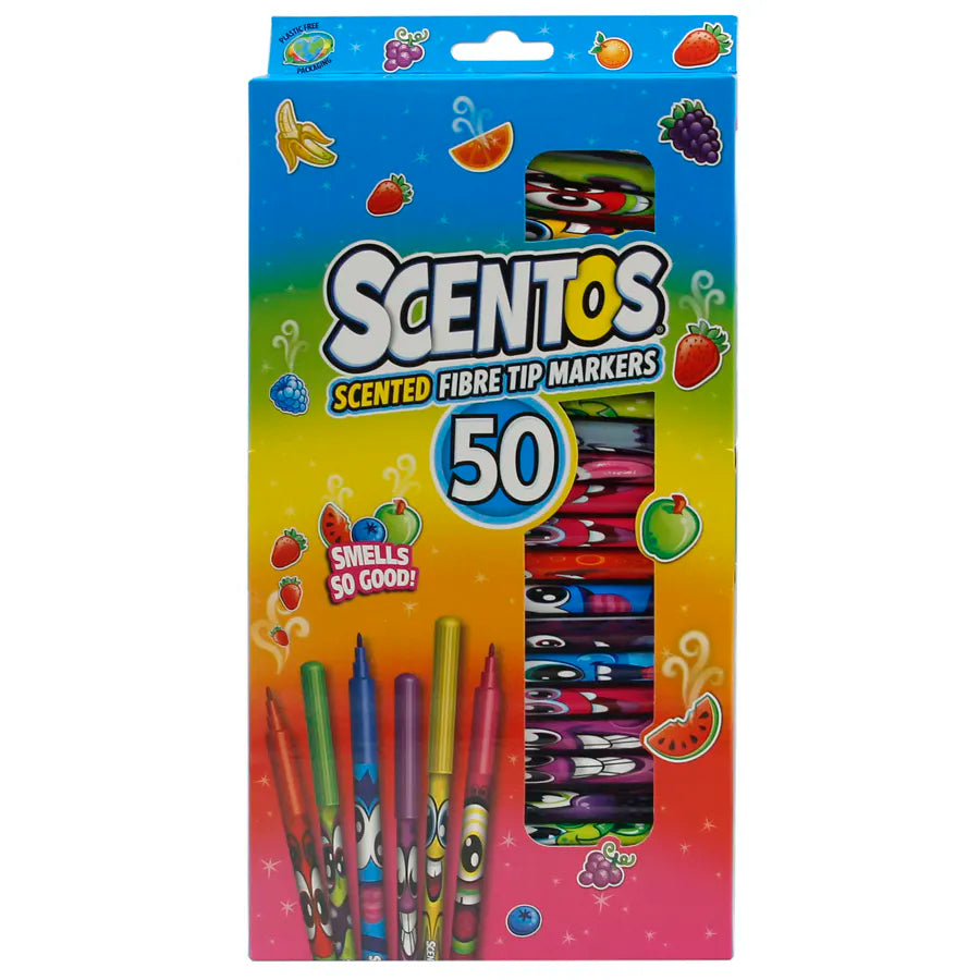 أقلام Scentos ذات الأطراف المصنوعة من الألياف المعطرة (عبوة من 50 قطعة) أقلام Scentos ذات الأطراف المصنوعة من الألياف المعطرة (عبوة من 50 قطعة)