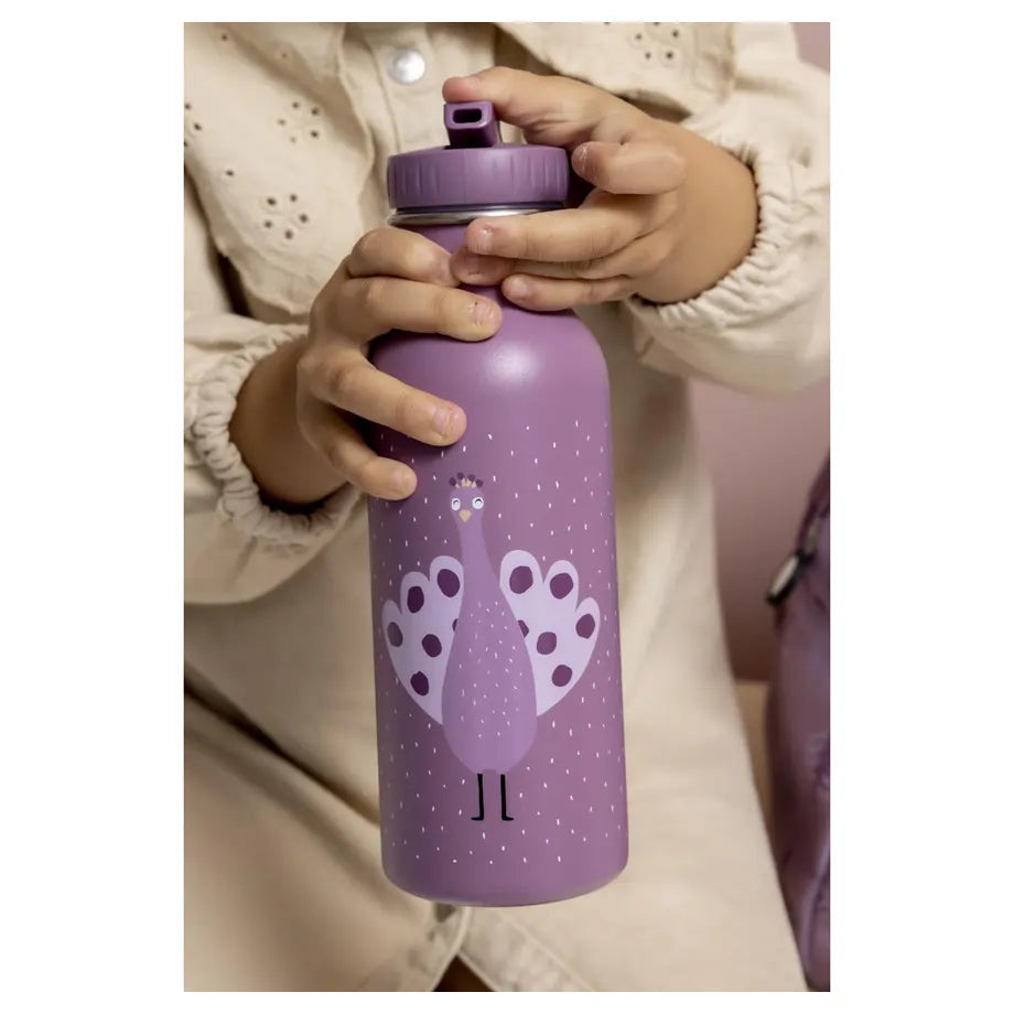 Trixie Stainless Steel Water Bottle 500ml (Mrs. Peacock)