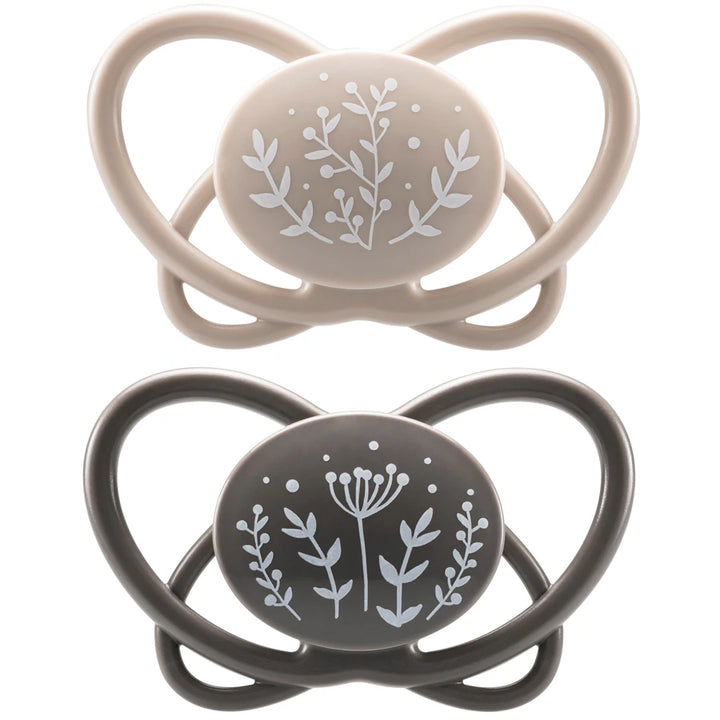 Nip Butterfly Soother With Sterilizer Box Pack of 2 (Grey) 0-6 months