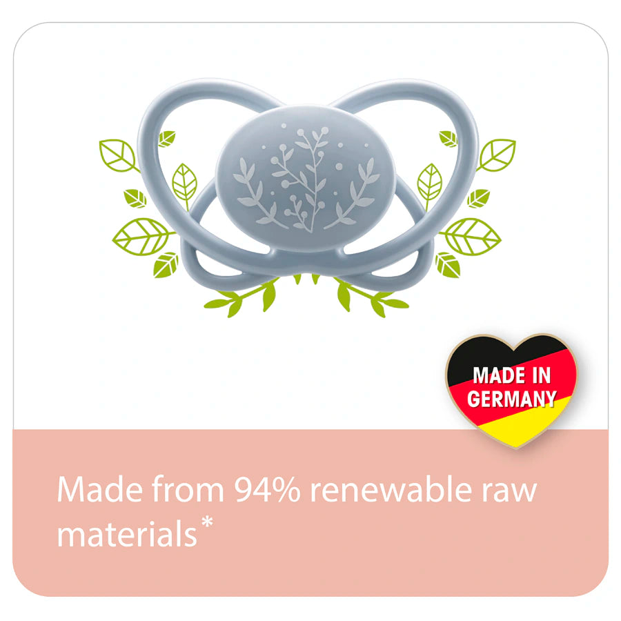 لهاية نيب باترفلاي مع صندوق معقم، عبوة من قطعتين (رمادي) من عمر 5 إلى 18 شهرًا لهاية نيب باترفلاي مع صندوق معقم، عبوة من قطعتين (رمادي) من عمر 5 إلى 18 شهرًا