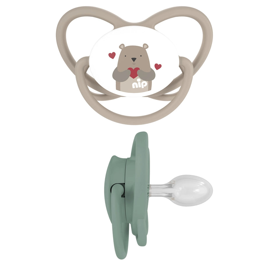 Nip Butterfly Soother Silicone (Brown & Green 5-18M)