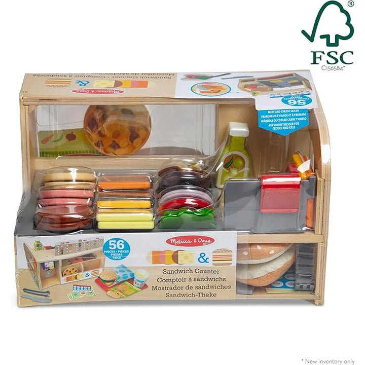 Melissa and Doug Wooden Slice & Stack Sandwich Counter