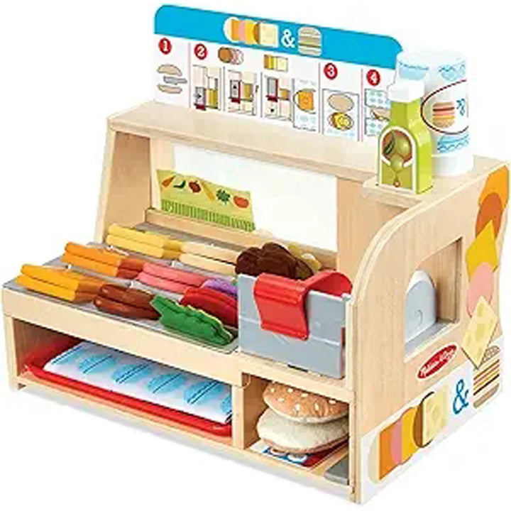 Melissa and Doug Wooden Slice & Stack Sandwich Counter