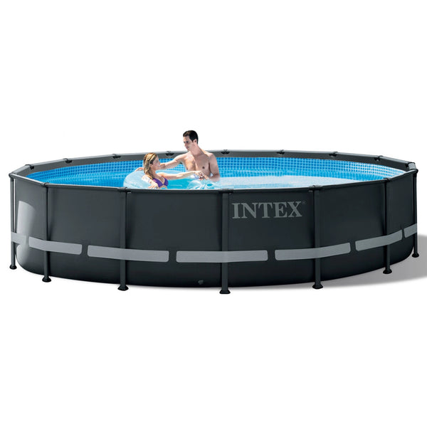Intex Ultra XTR Frame 4.8m Pool Set (W/220-240v Sand Filter Pump, Safety Ladder, Ground Cloth, Cover)