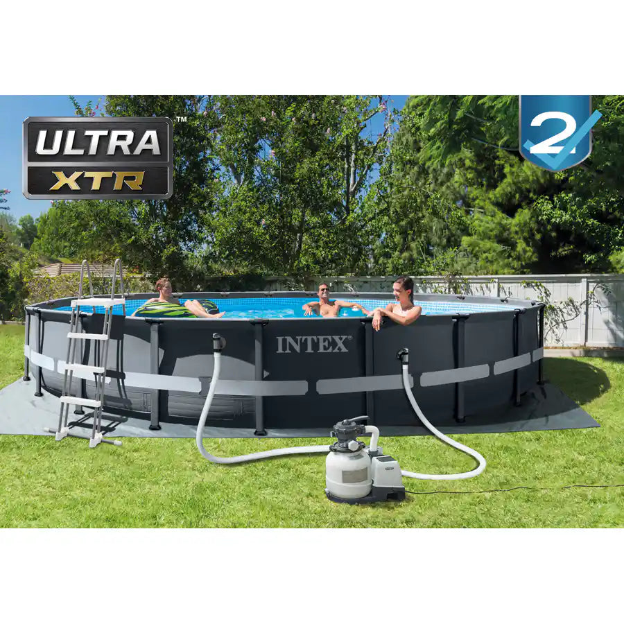 Intex Ultra XTR Frame Pool Set (W/220-240v Sand Filter Pump, Safety Ladder, Ground Cloth, Cover)
