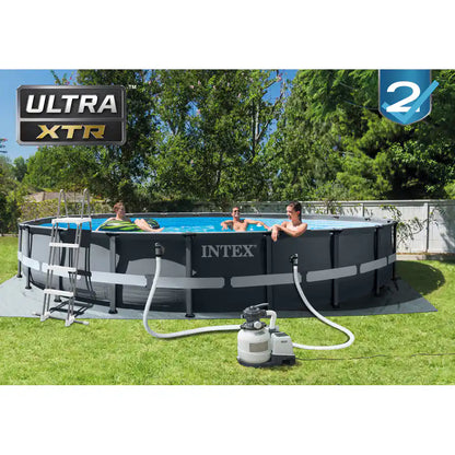 Intex Ultra XTR Frame Pool Set (W/220-240v Sand Filter Pump, Safety Ladder, Ground Cloth, Cover)