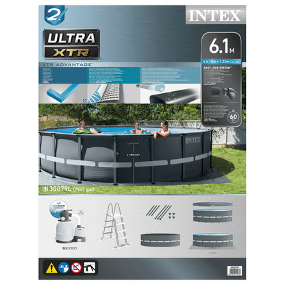 Intex Ultra XTR Frame Pool Set (W/220-240v Sand Filter Pump, Safety Ladder, Ground Cloth, Cover)