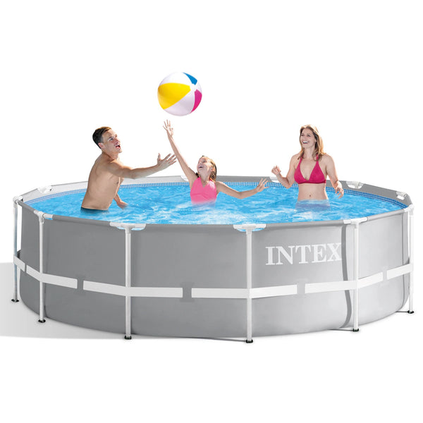 Intex Prism Frame Premium Pool Set (W/220-240v Filter Pump, Safety Ladder)