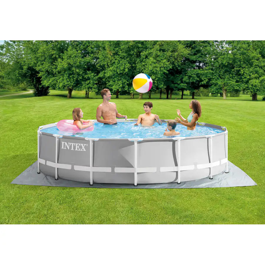 Intex Prism Frame Premium Pool Set (W/220-240v Filter Pump, Safety Ladder, Ground Cloth, Cover)