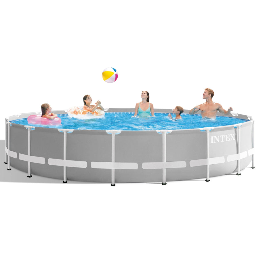 Intex Prism Frame Premium 5.49m Pool Set (W/220-240v Filter Pump, Safety Ladder, Ground Cloth, Cover)