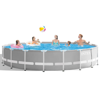Intex Prism Frame Premium 5.49m Pool Set (W/220-240v Filter Pump, Safety Ladder, Ground Cloth, Cover)