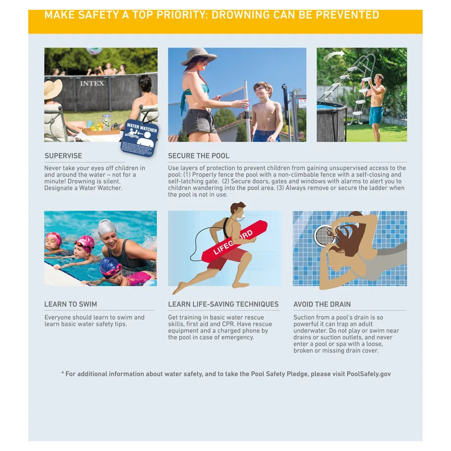 Intex Greywood Prism Frame Premium Pool Set Age 6+