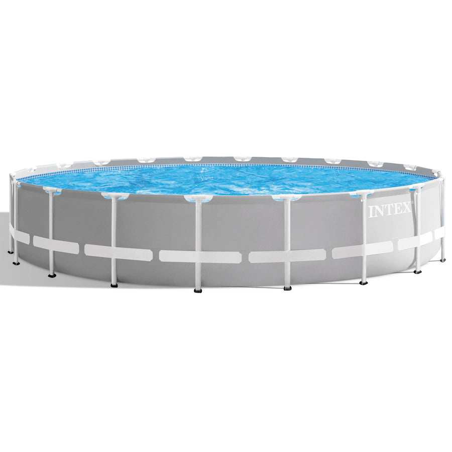 Intex Prism Frame Premium 6.1m Pool Set (W/220-240v Filter Pump, Safety Ladder, Ground Cloth, Cover)