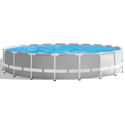 Intex Prism Frame Premium 6.1m Pool Set (W/220-240v Filter Pump, Safety Ladder, Ground Cloth, Cover)