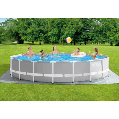 Intex Prism Frame Premium 6.1m Pool Set (W/220-240v Filter Pump, Safety Ladder, Ground Cloth, Cover)