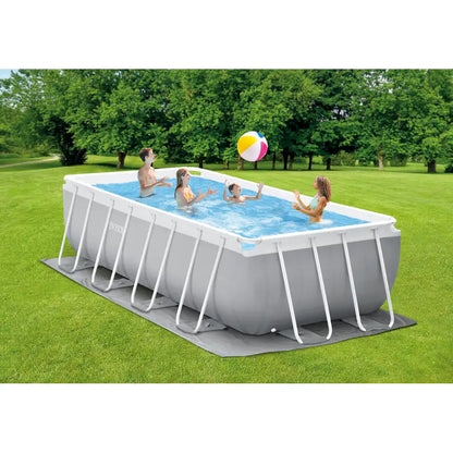 Intex Prism Frame Rectangular Pool Set (W/220-240v Filter Pump, Safety Ladder, Ground Cloth, Cover)