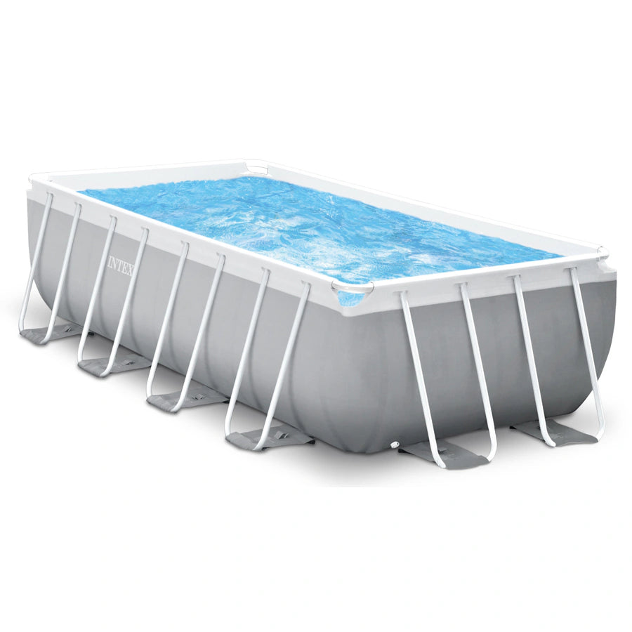 Intex Prism Frame Rectangular Pool Set (W/220-240v Filter Pump, Safety Ladder, Ground Cloth, Cover)