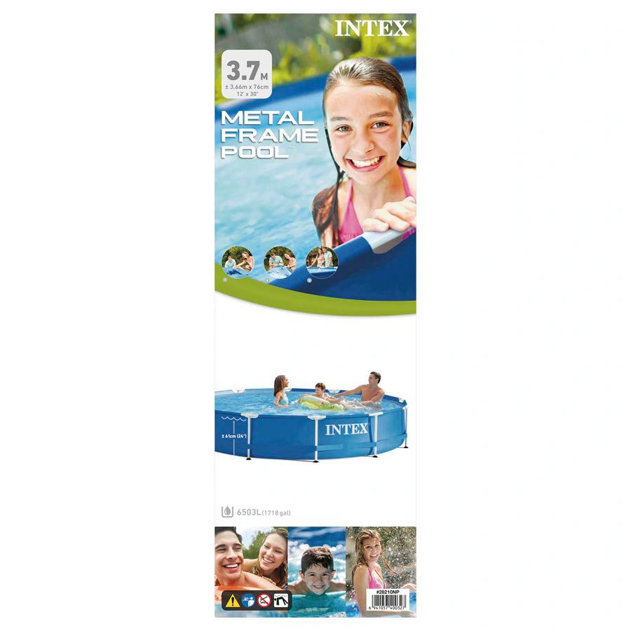 حوض سباحة بإطار معدني من شركة Intex (3.66 متر × 76 سم) حوض سباحة بإطار معدني من شركة Intex (3.66 متر × 76 سم)
