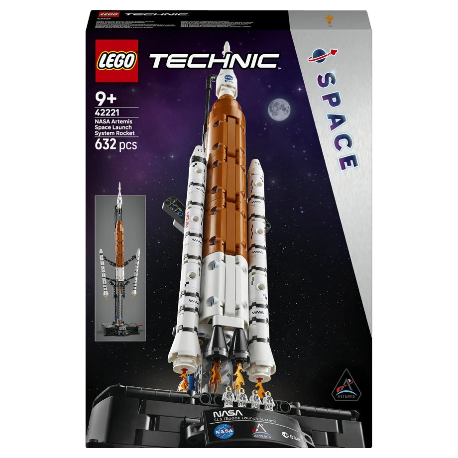 LEGO Technic NASA Artemis Space Launch System Rocket 42221 Building Toy Set (632 Pieces)