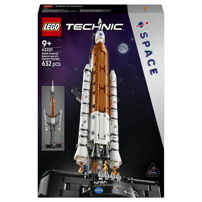 LEGO Technic NASA Artemis Space Launch System Rocket 42221 Building Toy Set (632 Pieces)