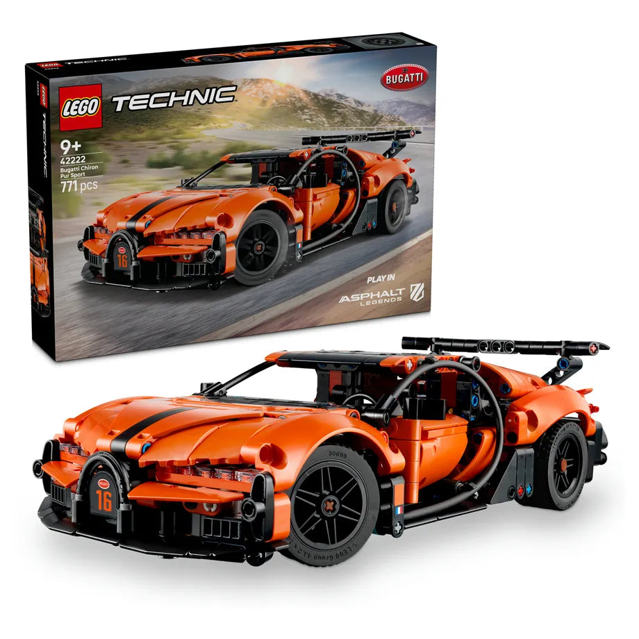 LEGO Technic Bugatti Chiron Pur Sport Hypercar 42222 Building Toy Set (771 Pieces)