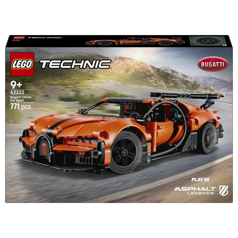 LEGO Technic Bugatti Chiron Pur Sport Hypercar 42222 Building Toy Set (771 Pieces)