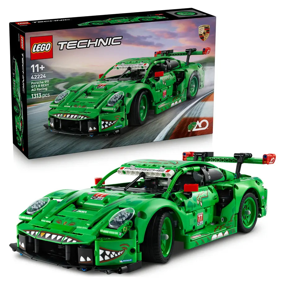 LEGO Technic Porsche 911 GT3 R REXY AO Racing Car 42224 Building Toy Set (1313 Pieces)