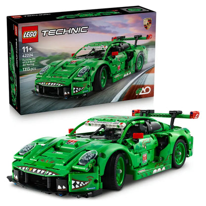 LEGO Technic Porsche 911 GT3 R REXY AO Racing Car 42224 Building Toy Set (1313 Pieces)