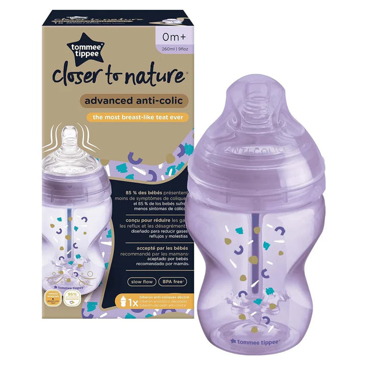 Tommee Tippee Anti-Colic Bottle, 260ml Girl Best price at