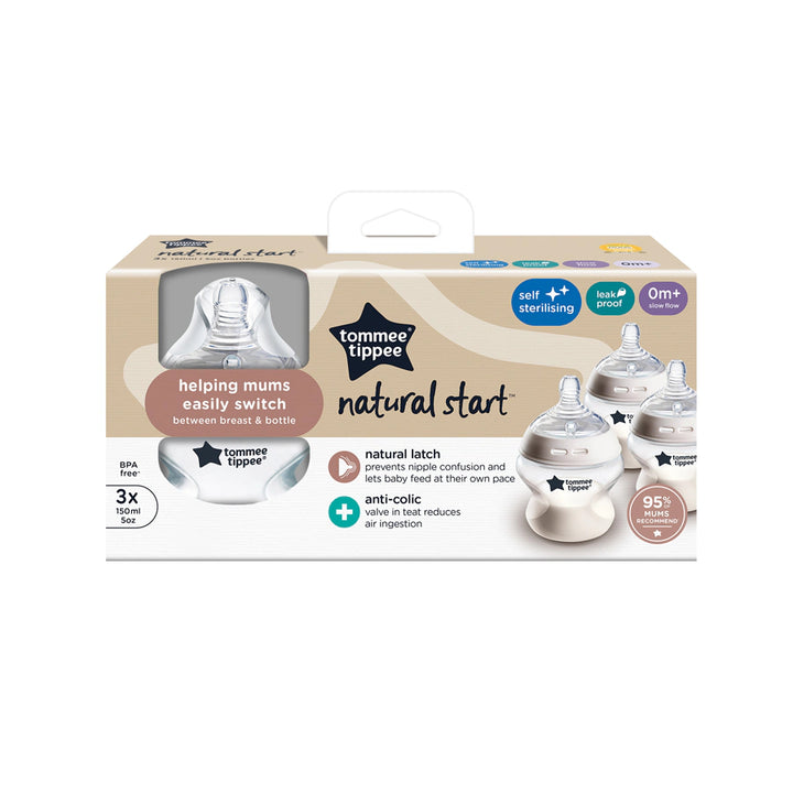 Tommee Tippee Natural Start Bottle 150ml (Pack of 3)