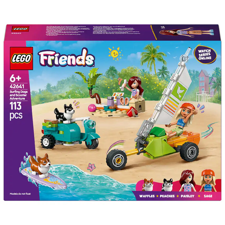 Lego Friends Surfing Dogs And Scooter Adventure Building Toy