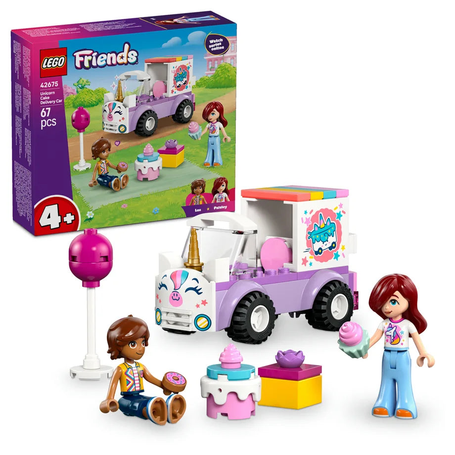 LEGO Friends Unicorn Cake Delivery Car 42675 Building Toy Set (67 Pieces)