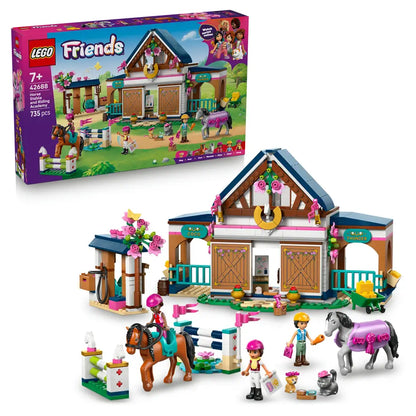 LEGO Friends Horse Stable and Riding Academy 42688 Building Toy Set (735 Pieces)