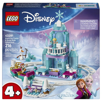 LEGO Disney Frozen Elsa’s Ice Castle & Snow Ride Adventure 43281 Building Toy Set (216 Pieces)