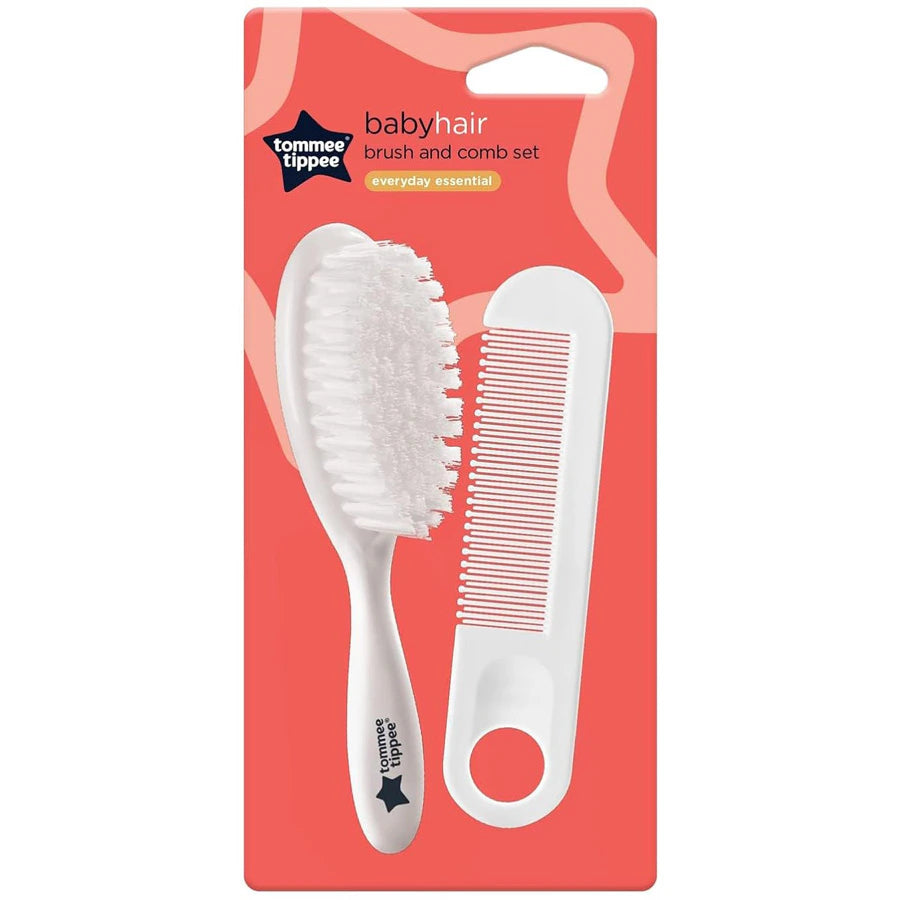 Tommee Tippee Essentials Baby Brush and Comb (White)