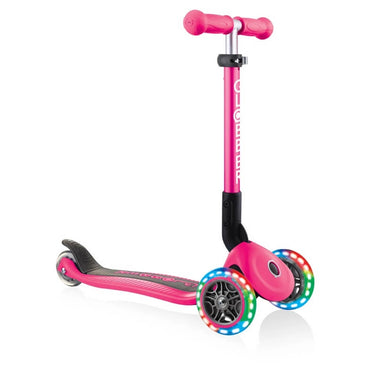 Globber Globber Junior Foldable 3-Wheeled Kick Scooter (Neon Pink)