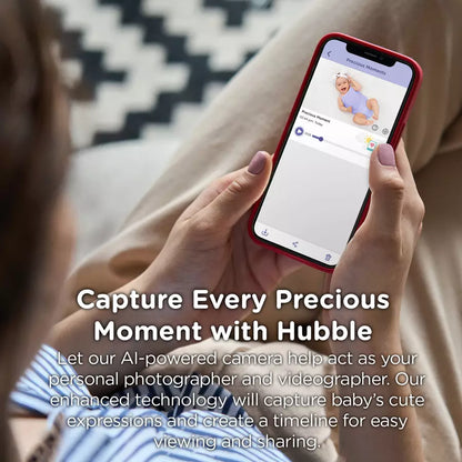 Hubble Connected SkyVision AI Camera with Adjustable Crib Mount (White)