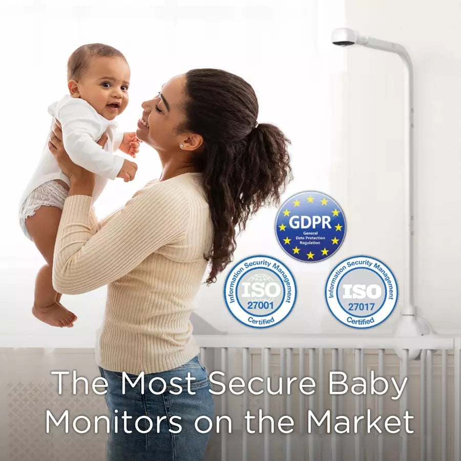 Hubble Connected SkyVision AI Camera with Adjustable Crib Mount (White)