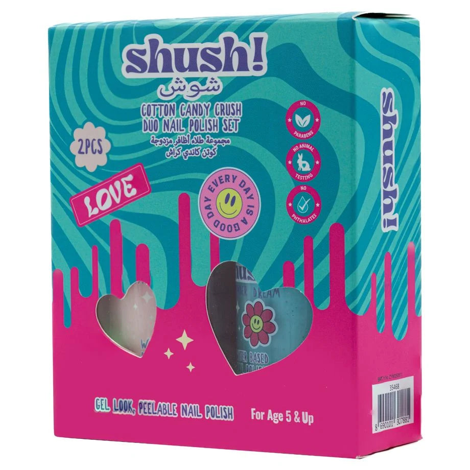 Shush Cotton Candy Crush Duo
Nail Polish Set ( 2Pcs)
