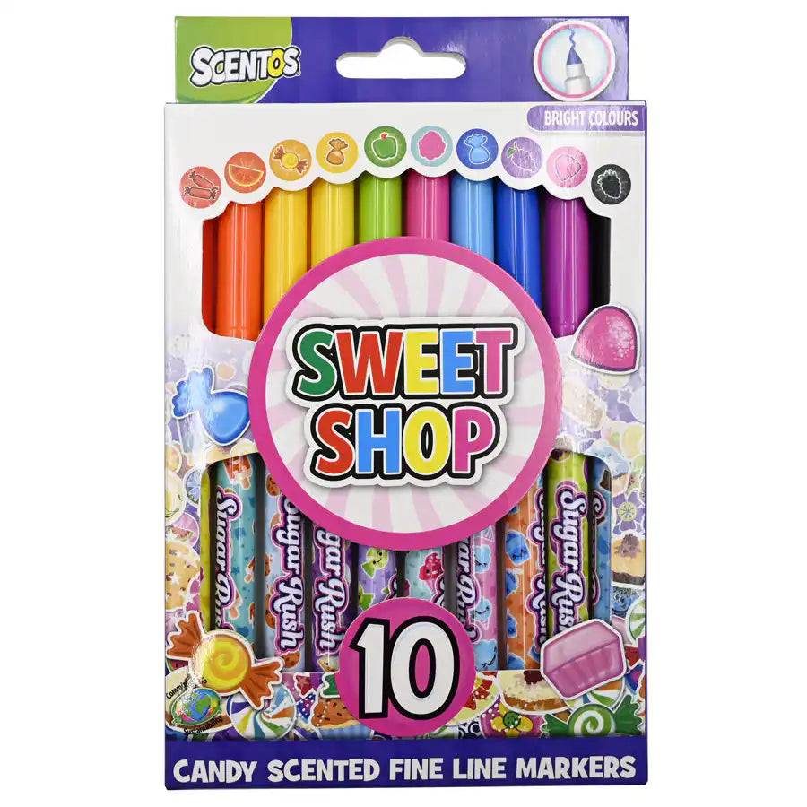 أقلام تلوين معطرة من Scentos Sweet Shop (عبوة من 12 قطعة) أقلام تلوين معطرة من Scentos Sweet Shop (عبوة من 12 قطعة)