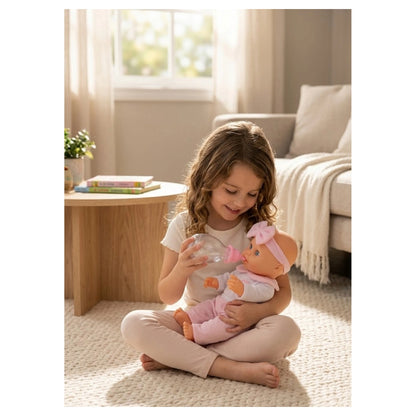 Bambolina Amore 33Cm Drink & Wet Doll With Potty And Bottle