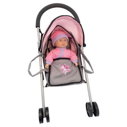 Bambolina 8-In-1 Buggy Set With 29Cm Doll, Carrier Bag, Handbag & 4 Accessories