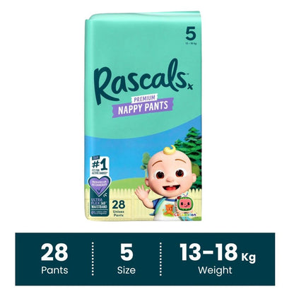 Rascals Training Diaper Pants Cocomelon Edition (13–18 kg, 28 Count)