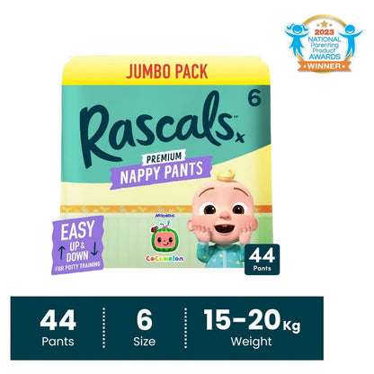 Rascals Training Diaper Pants Cocomelon Edition Jumbo Box (15–20 kg, 44 Count)