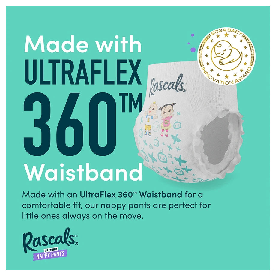 Rascals Training Diaper Pants Cocomelon Edition Jumbo Box (15–20 kg, 44 Count)