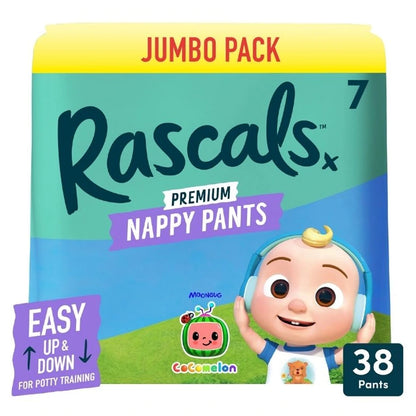Rascals Training Diaper Pants Cocomelon Edition Jumbo Box (17+ kg, 38 Count)