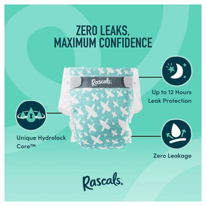 Rascals Premium Baby Diapers Jumbo Box (17+ kg, 54 Count)