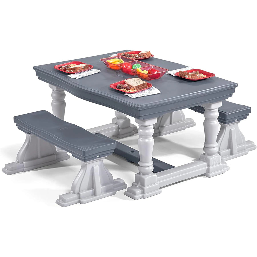 Step2 3 Piece Farmhouse Table - Bench Set - Kraft Carton