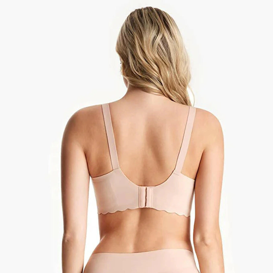 Momcozy Seamless Support Floral Nursing Bra-Small (Beige)